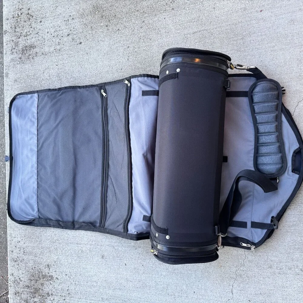 SkyRoll Black Nylon Garment Bag Compact Suit Travel Roll-Up Carry-On Luggage 24”